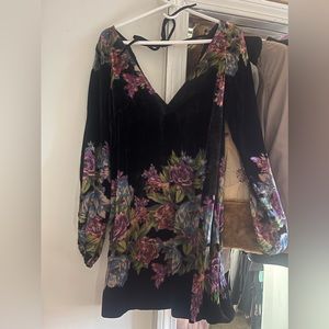 Free people long sleeve dress with side pockets